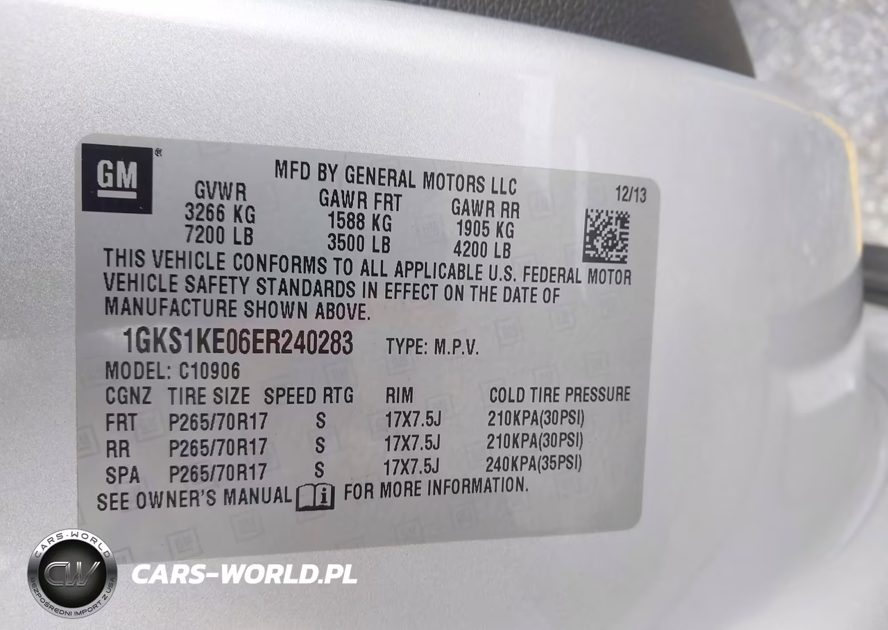2014 GMC Yukon Xl 1500 Slt VIN:1GKS1KE06ER240283 - 9