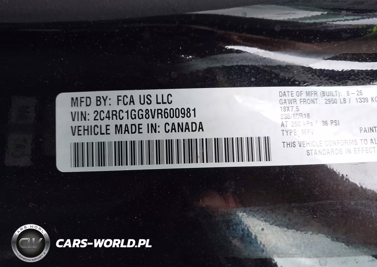 2027 Chrysler Pacifica VIN:2C4RC1GG8VR600981 - 9