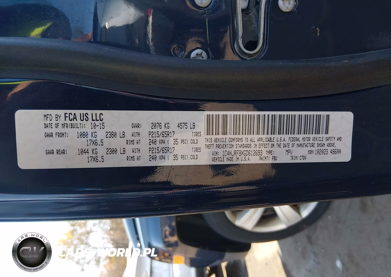 2016 Jeep Patriot Latitude VIN:1C4NJRFBXGD612693 - 9