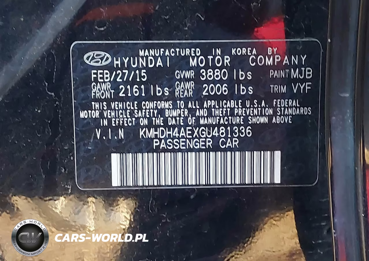 2016 Hyundai Elantra Se VIN:KMHDH4AEXGU481336 - 9