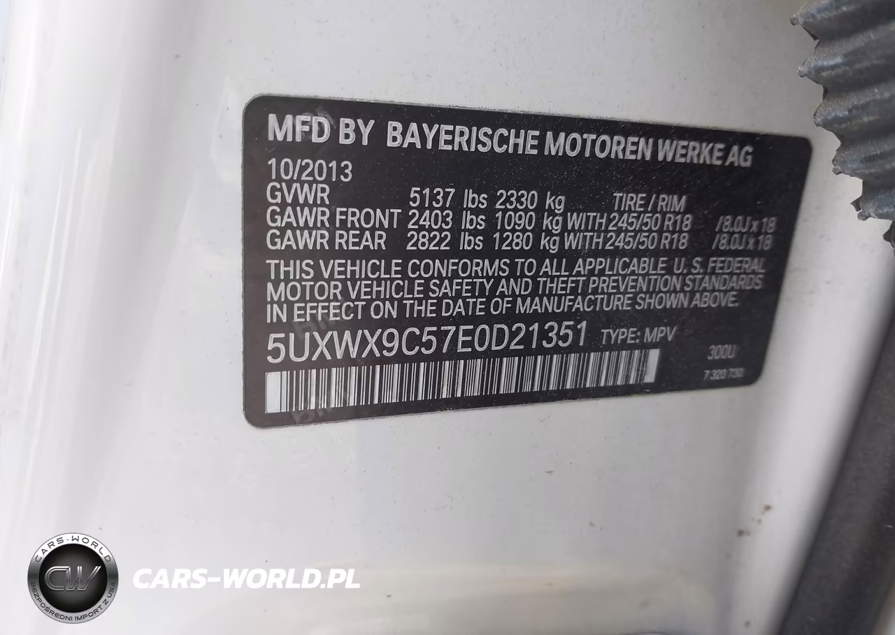 2014 BMW X3 xDrive28I VIN:5UXWX9C57E0D21351 - 9