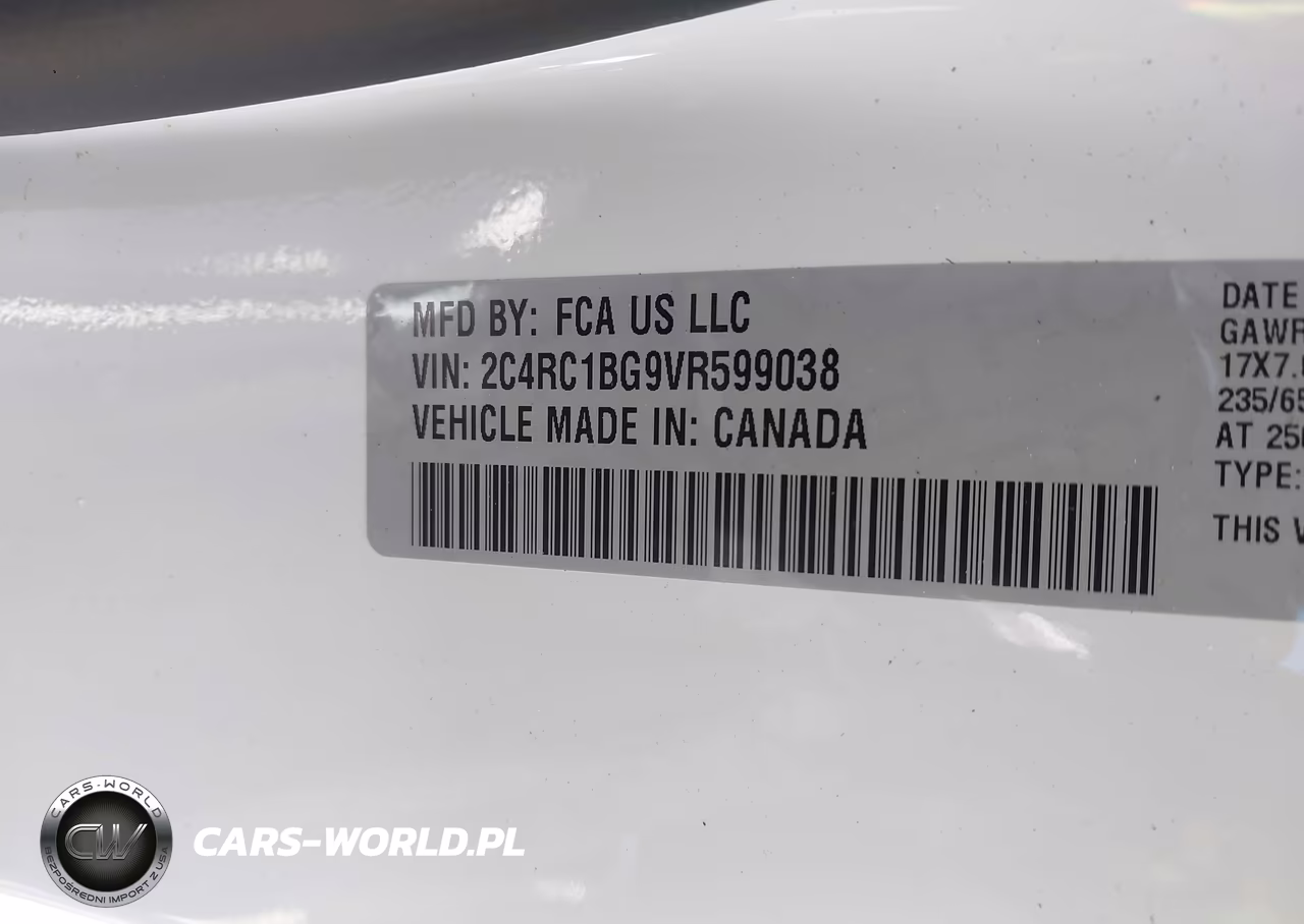 2027 Chrysler Pacifica VIN:2C4RC1BG9VR599038 - 9