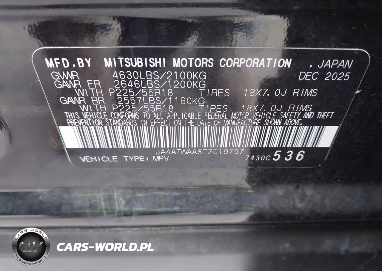 2026 Mitsubishi Eclipse Cross VIN:JA4ATWAA8TZ019797 - 9