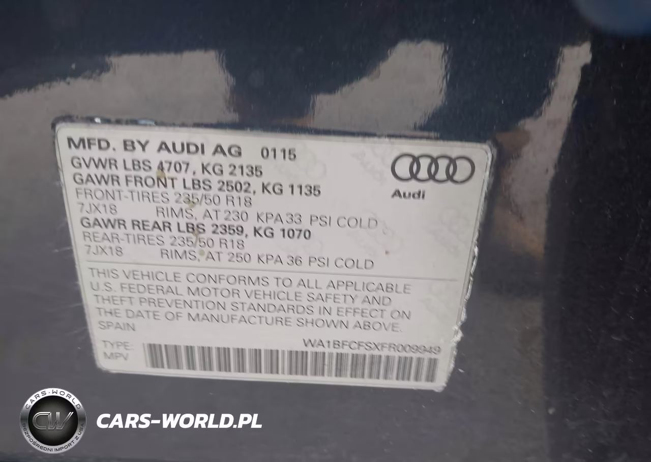 2015 Audi Q3 2.0T Premium Plus VIN:WA1BFCFSXFR009949 - 9
