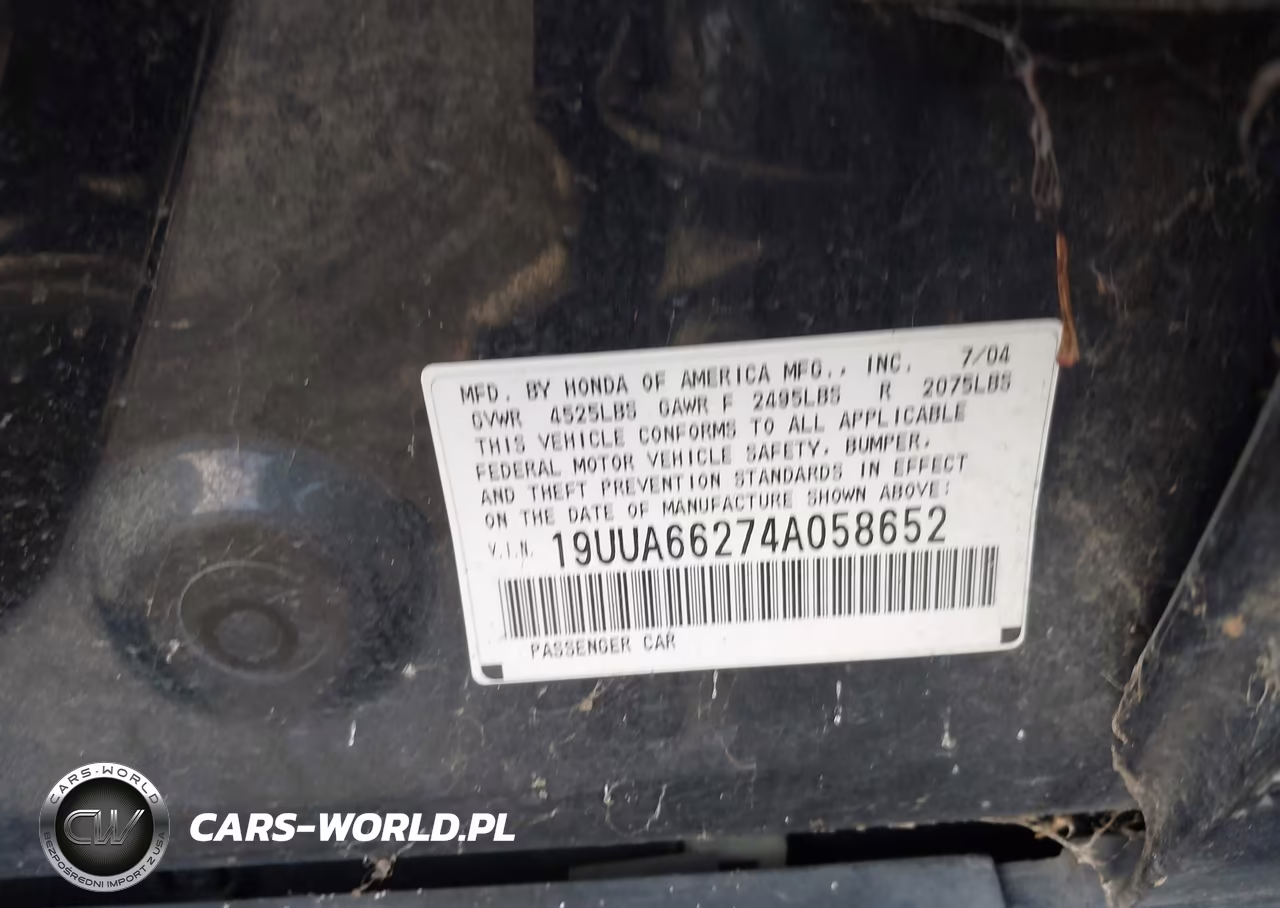 2004 Acura Tl VIN:19UUA66274A058652 - 9