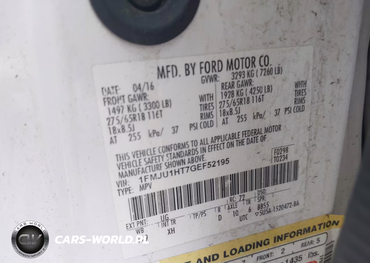 2016 Ford Expedition Xlt VIN:1FMJU1HT7GEF52195 - 9