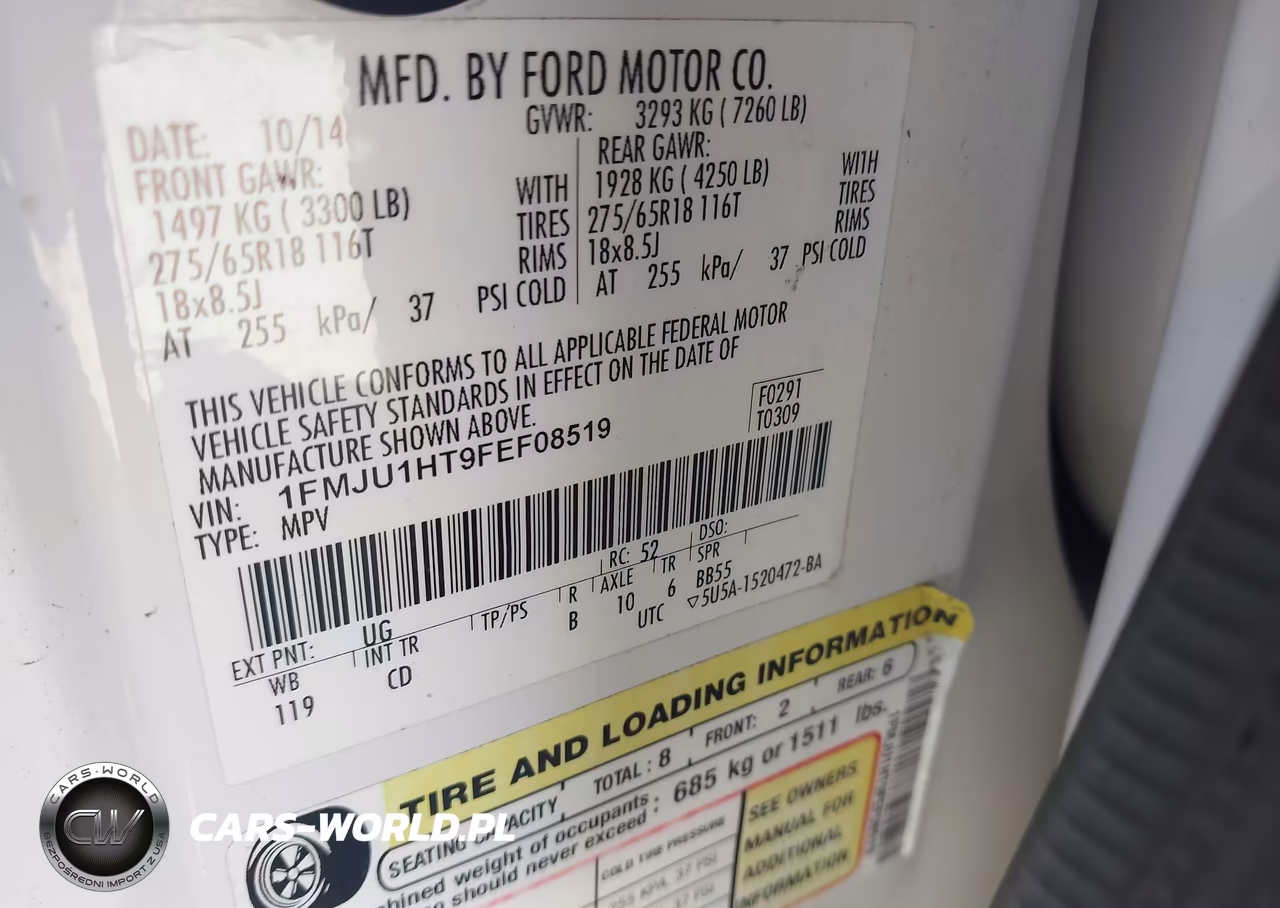 2015 Ford Expedition Xlt VIN:1FMJU1HT9FEF08519 - 9