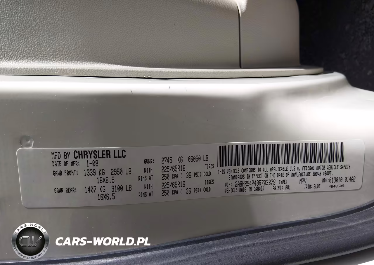 2008 Chrysler Town & Country Touring VIN:2A8HR54P48R703379 - 9