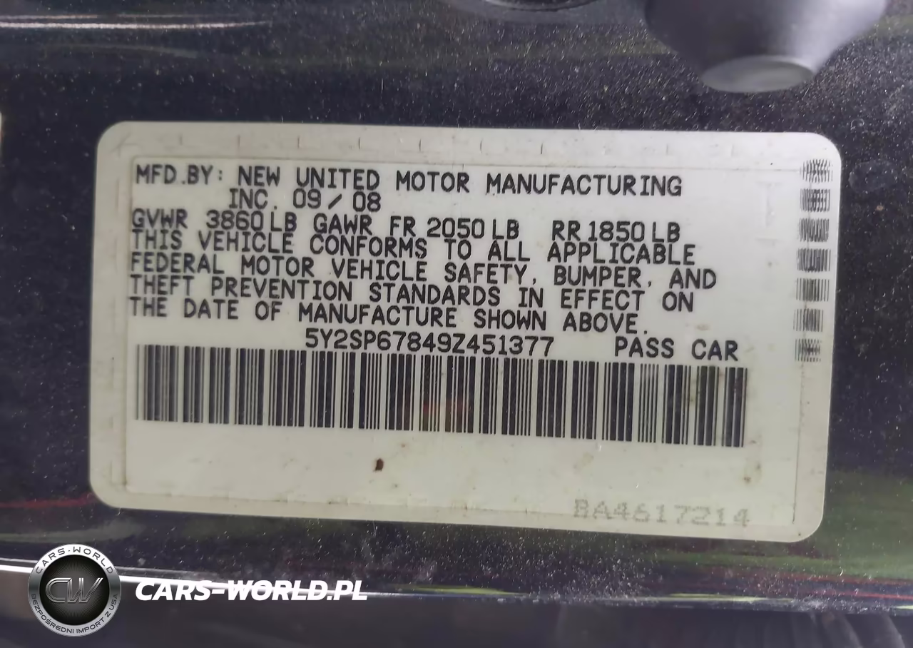 2009 Pontiac Vibe VIN:5Y2SP67849Z451377 - 9