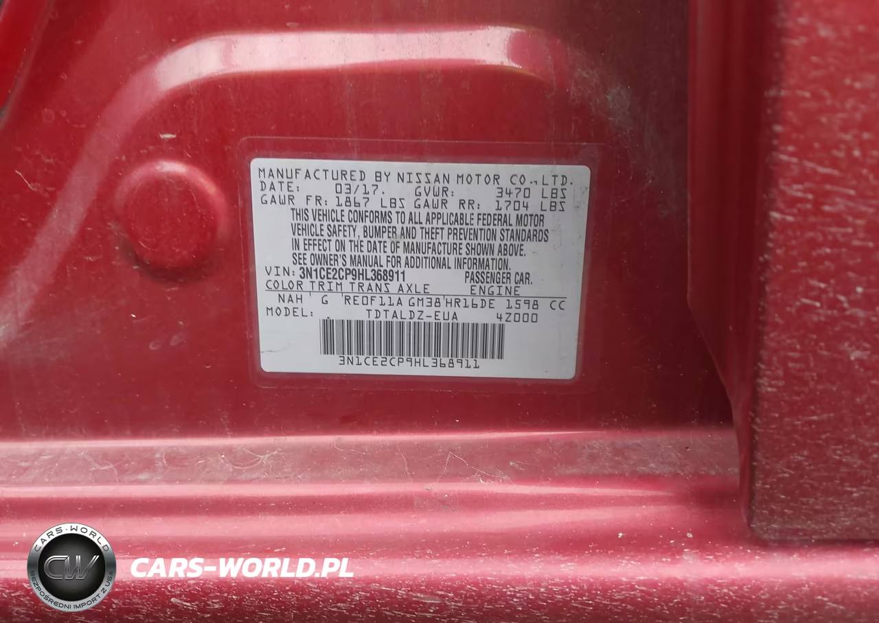 2017 Nissan Versa Note Sv VIN:3N1CE2CP9HL368911 - 9
