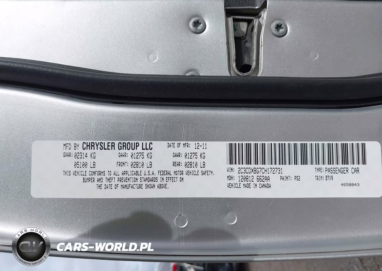 2012 Dodge Charger Se VIN:2C3CDXBG7CH172731 - 9