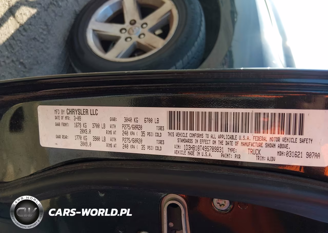 2009 Dodge Ram 1500 Slt-Sport-Trx VIN:1D3HB18T49S789831 - 9