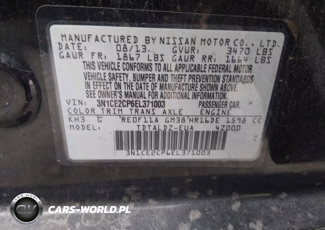 2014 Nissan Versa Note Sv VIN:3N1CE2CP6EL371003 - 9
