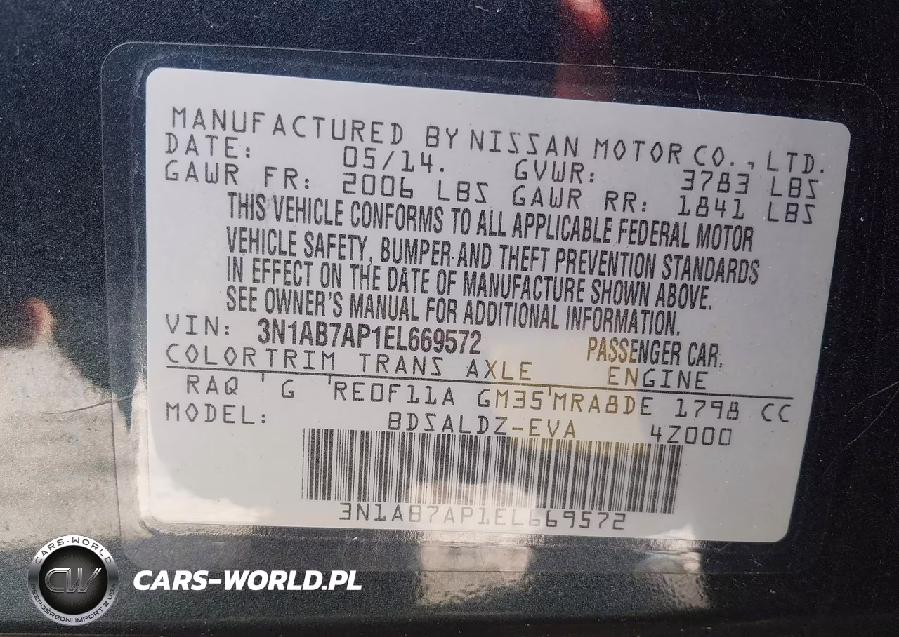 2014 Nissan Sentra Fe+ S-Fe+ Sv-S-Sl-Sr-Sv VIN:3N1AB7AP1EL669572 - 9