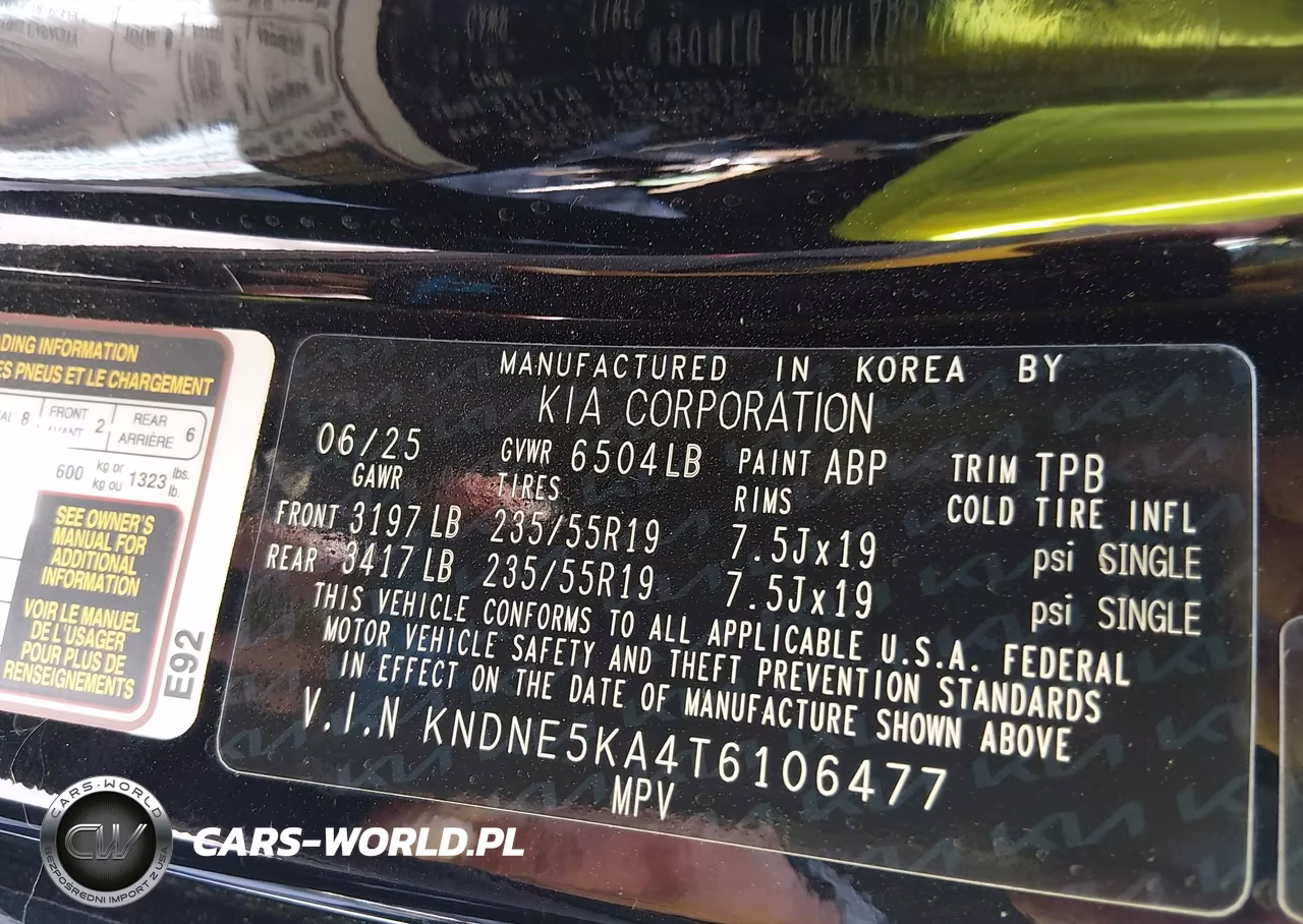 2026 Kia Carnival Sx VIN:KNDNE5KA4T6106477 - 9