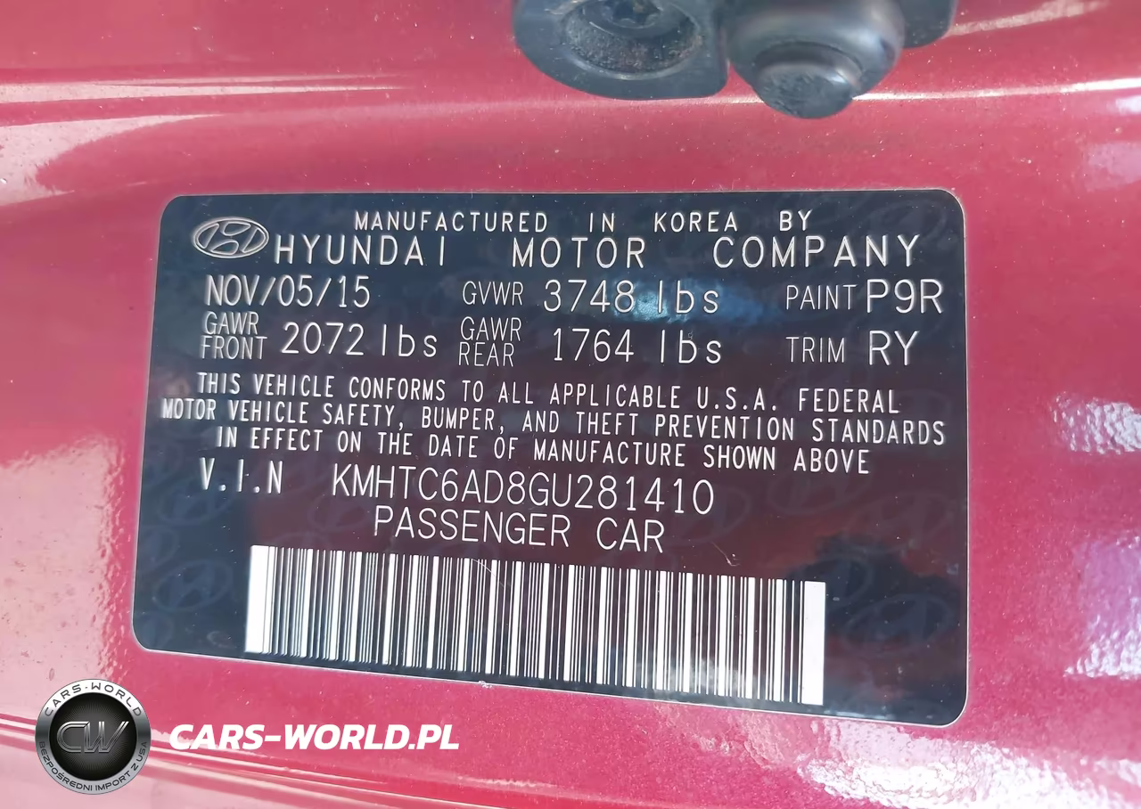 2016 Hyundai Veloster VIN:KMHTC6AD8GU281410 - 9