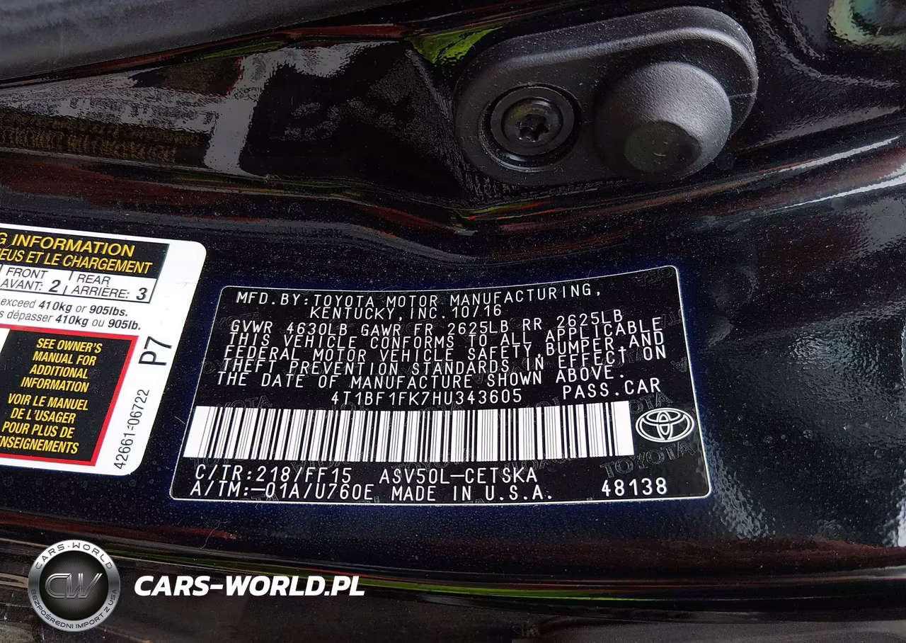 2017 Toyota Camry Se VIN:4T1BF1FK7HU343605 - 9