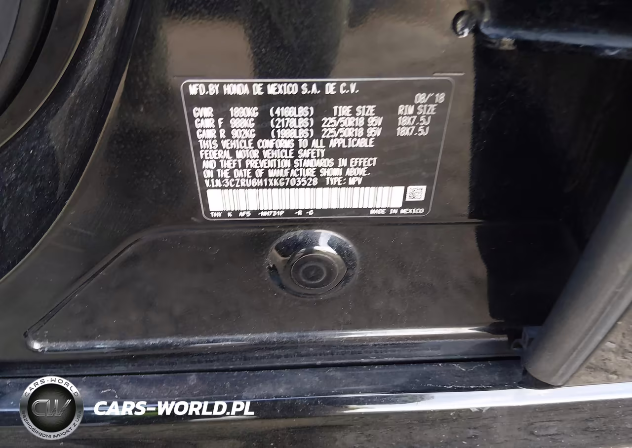 2019 Honda Hr-V Sport VIN:3CZRU6H1XKG703528 - 9