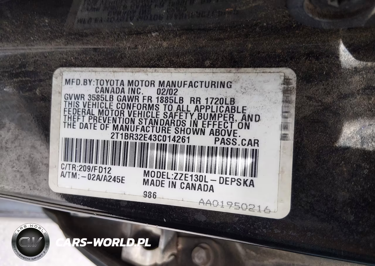 2003 Toyota Corolla S VIN:2T1BR32E43C014261 - 9