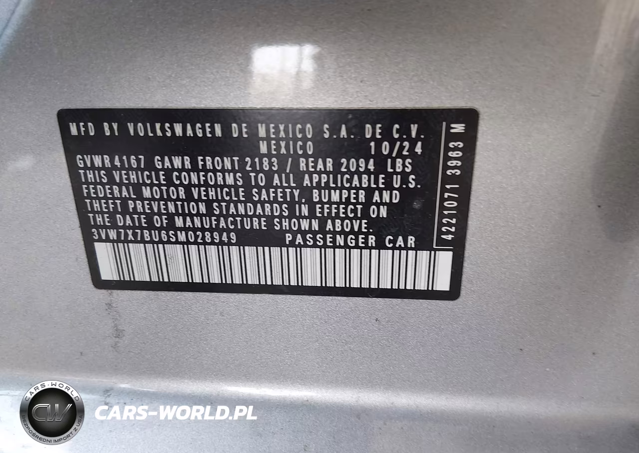 2025 Volkswagen Jetta 1.5T Se VIN:3VW7X7BU6SM028949 - 9