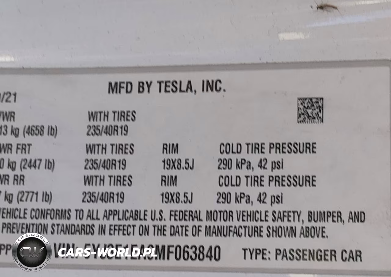 2021 Tesla Model 3 VIN:5YJ3E1EA9MF063840 - 8