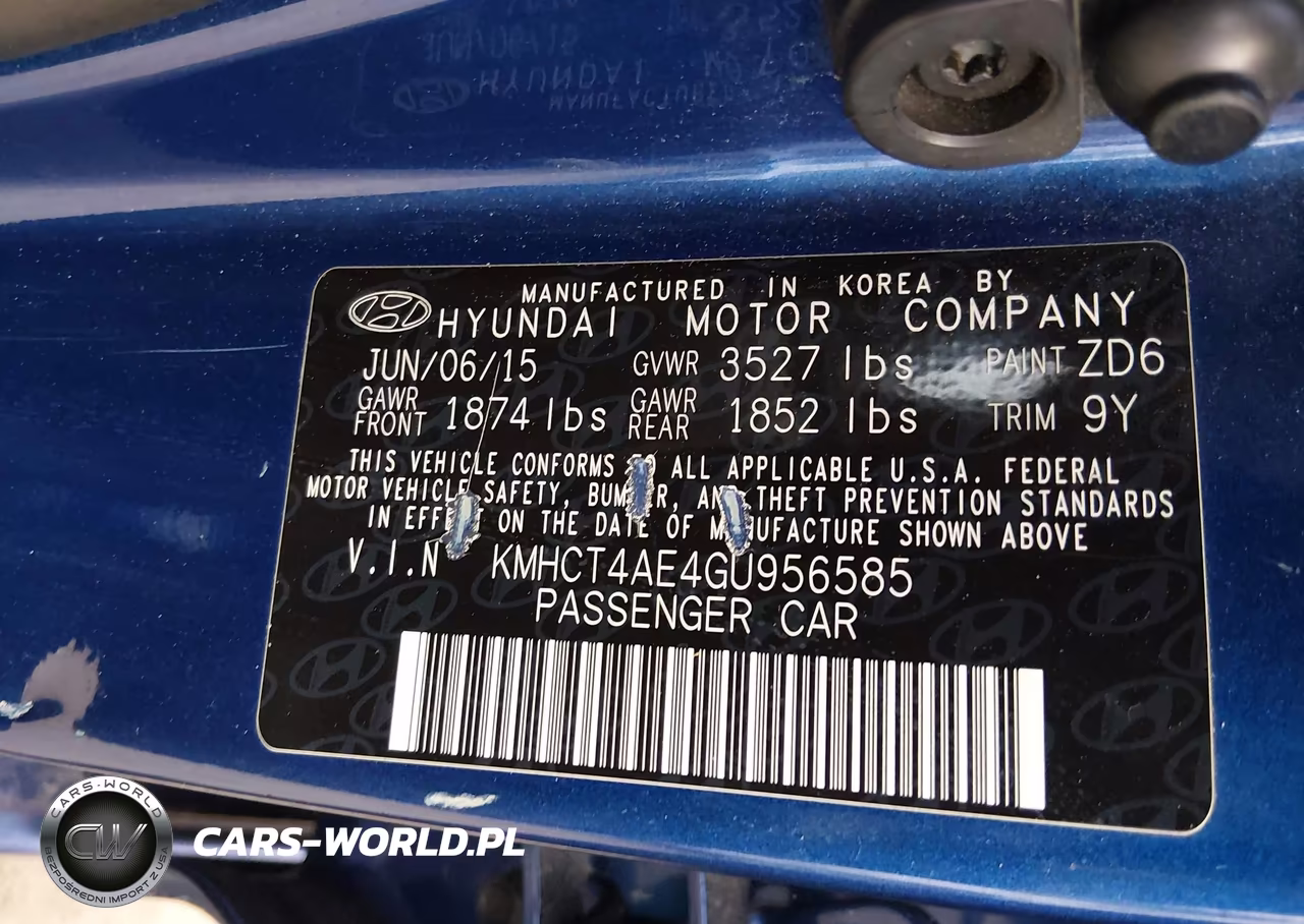 2016 Hyundai Accent Se VIN:KMHCT4AE4GU956585 - 9